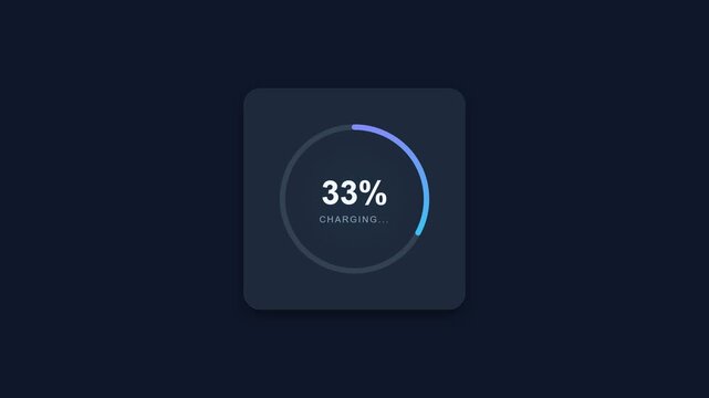 Circular Progress Bar at 33% with Gradient