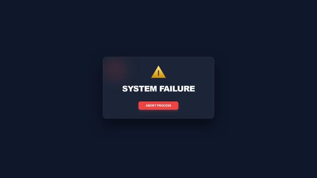 System Failure Warning Message