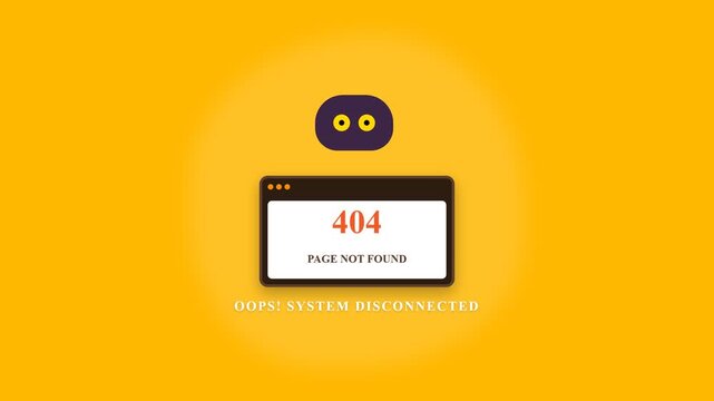 404 Error Page With Cute Robot Icon