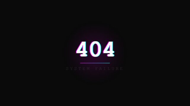 404 Error Page Glitch Effect
