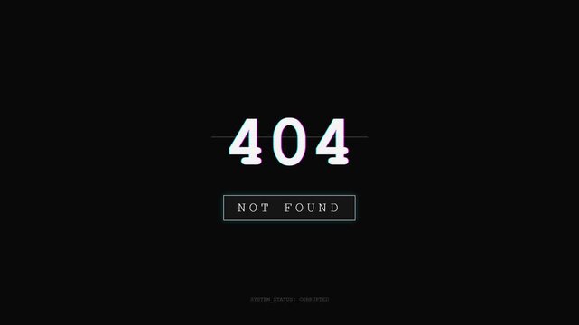 Error 404 Not Found Page