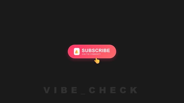 Clickable Red Subscribe Button With Mouse Cursor on Dark Background