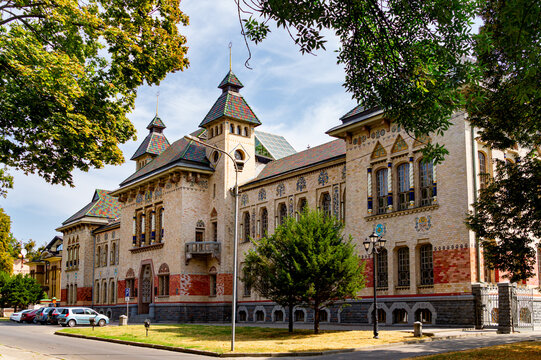Facade of the building of the Local History Museum in the city of Poltava, Ukraine