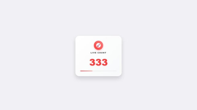 Live Stream Counter With Number 333