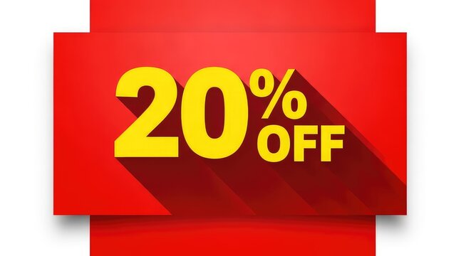 Twenty percent off sale promotion marketing banner