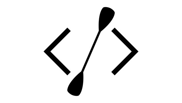 coding symbol, black vector silhouette