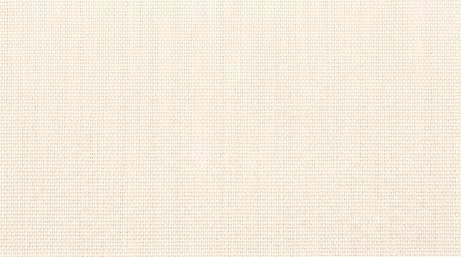 Seamless white paper and canvas texture backdrop featuring a natural cream linen fabric pattern for a blank vintage textile material design
