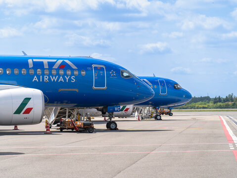 ITA Airways Fleet Grounded at Milan Linate Airport