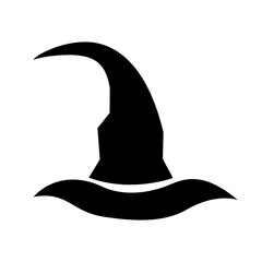 Fototapeta premium Wizard Witch Hat icon isolate on transparent background.