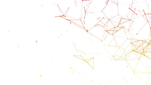 Abstract illustration background motion transformation with plexus pattern of future innovation technology digital business dots line network decentralize communication connection.