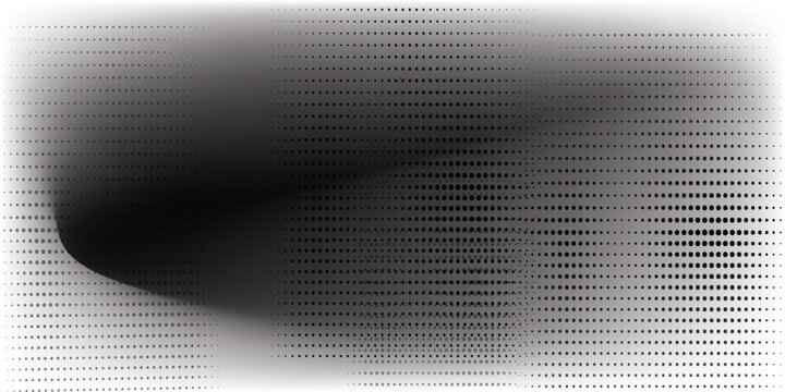 Basic halftone dots effect in black and white color. Halftone effect. Dot halftone. Black white halftone.Background with monochrome dotted texture. Polka dot pattern template