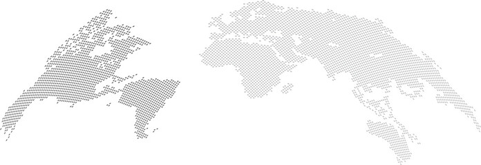 Dotted Black and Grey world map © sufyan