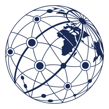 Digital Global Network Technology Globe Vector Illustration