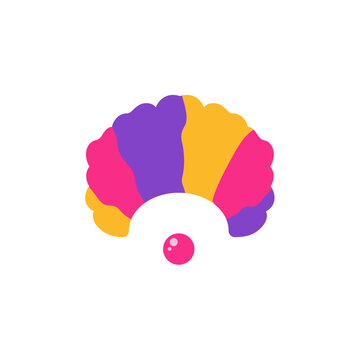 Clown wig vector illustration
