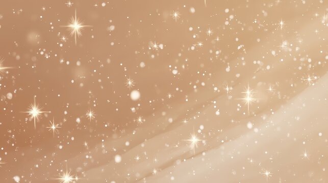 A sparkling beige background filled with glowing stars and bokeh lights a dreamy, magical atmosphere, kid friendly colorful planet background