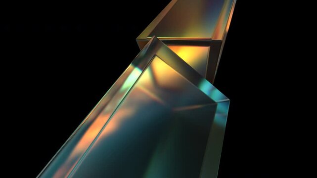 3d animation, abstract animation, rotating glass cubes, 4k seamless loop