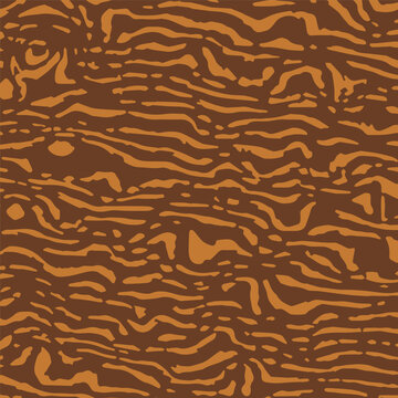 Brown wooden surface striped of fiber. Template for your design. Natural wenge wood bark grain texture Vector background