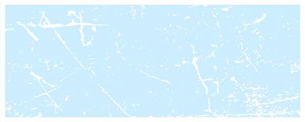 Scratch ice surface texture. Light blue icy background with skate traces, cracks, scratches. Rough winter sport rink backdrop. Frozen lake or pond water wallpaper with dots, spot and lines. Vector © albaihaki