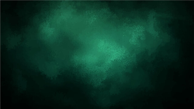 Vector Abstract emerald hue background evokes depth and mystery. Swirling, ethereal clouds lend atmosphere to this captivating backdrop, hinting at untold stories. 