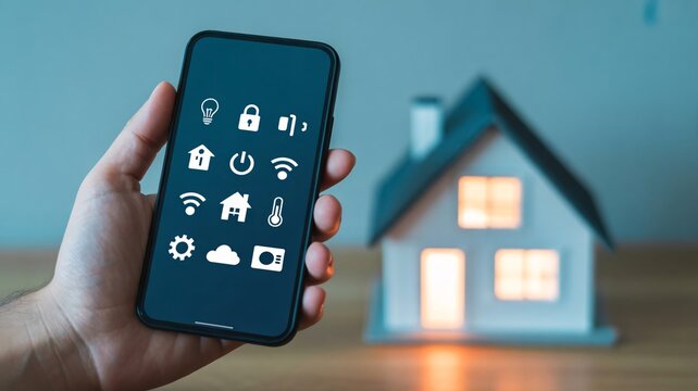 Smart home control, house automation, mobile app, remote management, technology