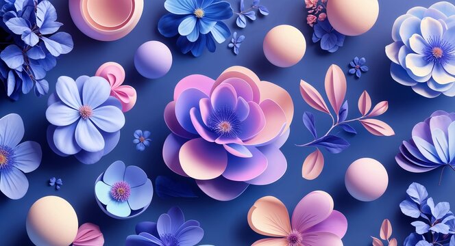 Indigo soft pastel patterns design elements poster templates for creative graphic design