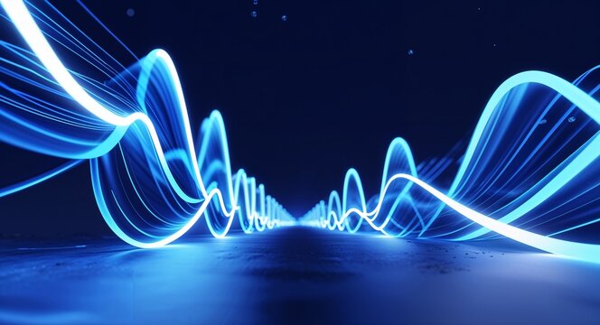 Electric blue glowing line vector design elements poster templates for creative graphic design