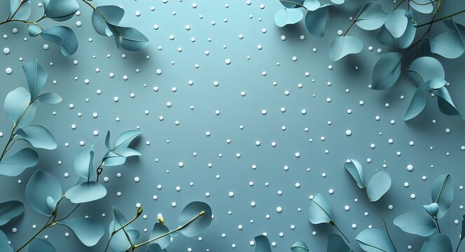 Soft cyan minimal dot patterns design elements poster templates for creative graphic design