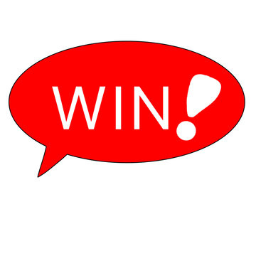 Winning speech bubble illustration勝ち 吹き出し イラスト