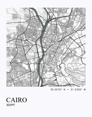 Obraz premium Visually appealing minimalist city map