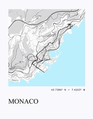 Fototapeta premium Visually appealing minimalist city map