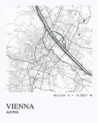 Obraz premium Visually appealing minimalist city map