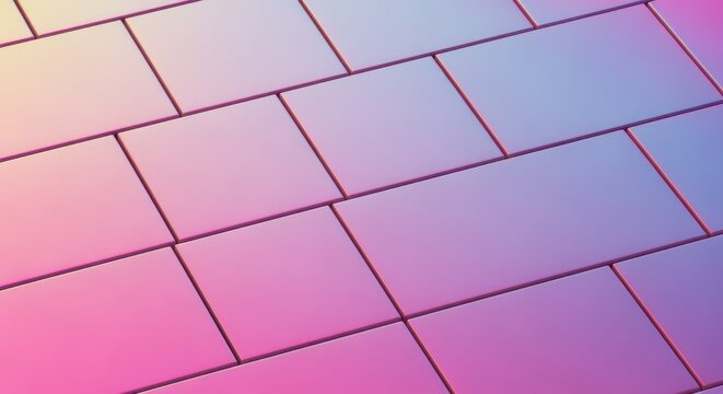 Vibrant Gradient Tiles in Soft Lighting