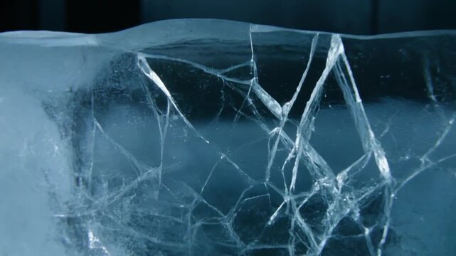 Cracked Ice Block Macro Detail
