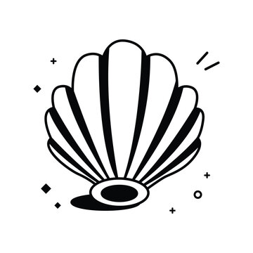 Seashell Vector Fill outline Icons Eps 10 File