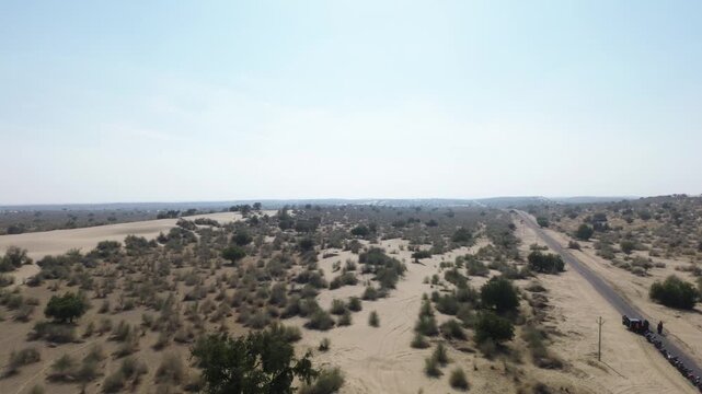 Thar desert drone shot Rajasthan
