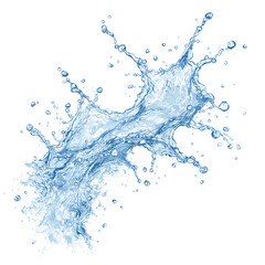 Obraz premium Water splash isolated on white background