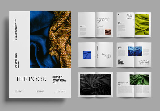 Book Layout With Minimal Editorial Design Magazine Template