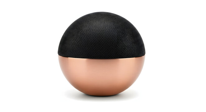 Hemispherical Brushed Copper Speaker Minimal Design