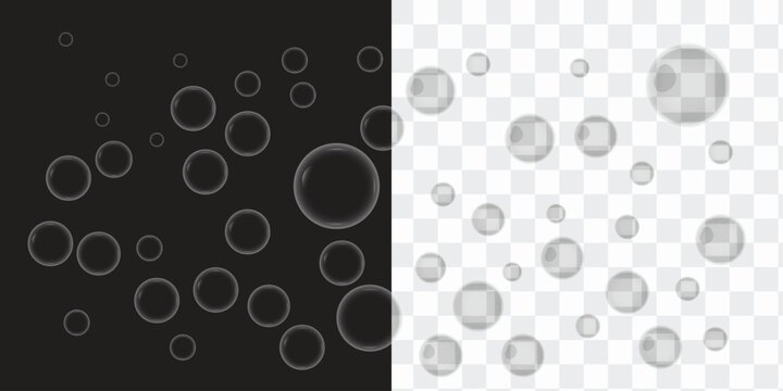 Water Bubble Overlay Texture Transparent Background Effect
