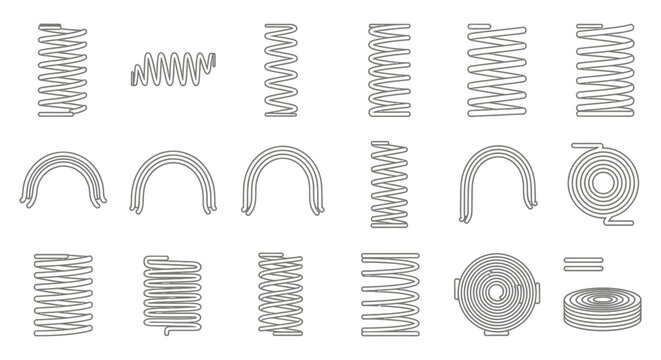 collection of different types of metal springs and coils spring engineering
