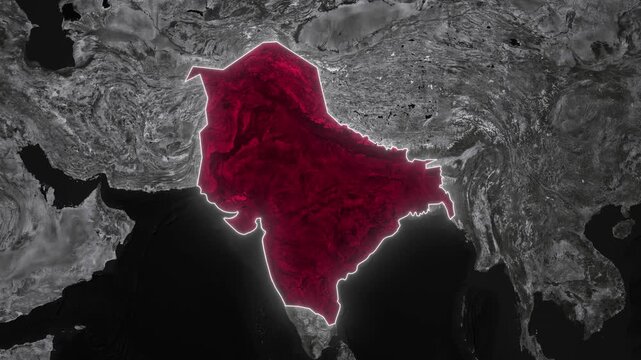 Mughal Empire Map Animation 1700 AD. Documentary Map animation of the Mughal Empire. 4k.