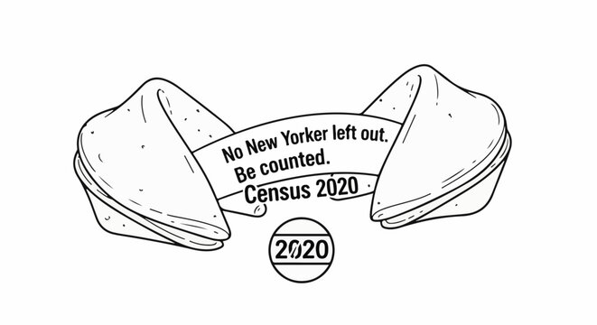Fortune cookies promoting census participation for New Yorkers in 2020