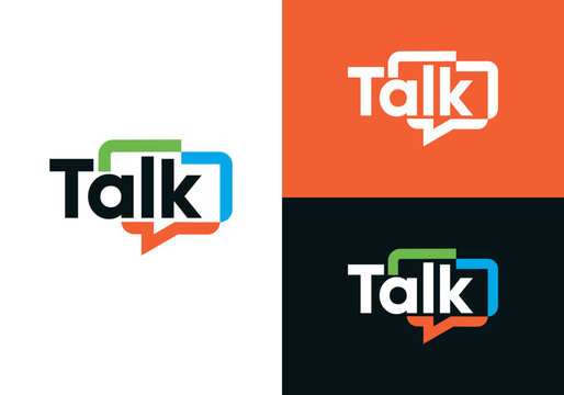 Vector speech logo design with conversation sign, vector speech logo icon design, social app networking, people attention center symbol for brand identity.
