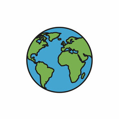 Obraz premium earth globe isolated on white