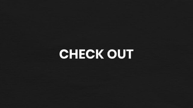 Check Out Vintage Text Animation 4K Checkout Process Background for Payment Completion and Ecommerce Conversion