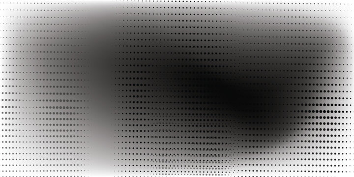 Basic halftone dots effect in black and white color. Halftone effect. Dot halftone. Black white halftone.Background with monochrome dotted texture. Polka dot pattern template