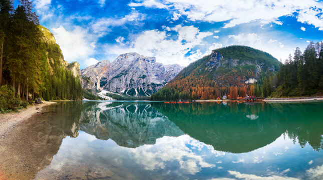 Pragser Wildsee, or Lake Prags, is a natural lake in the Prags Dolomites in Braies, South Tyrol, Italy.