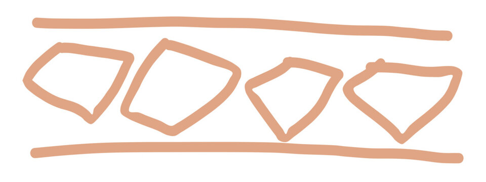 Beige hand drawn diamond shape frame background with copy space for minimalist web banner and branding design