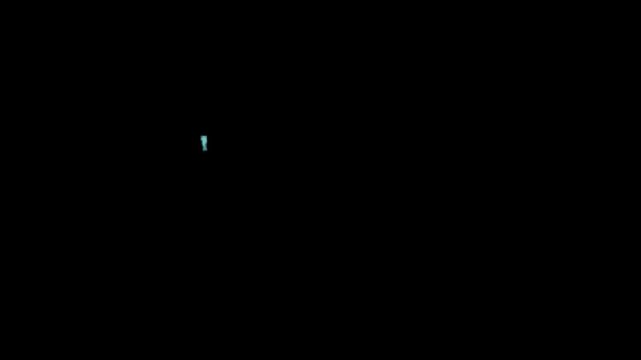 A turquoise rectangular brush stroke on a black background.