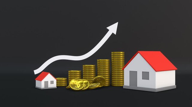Rising Property Prices, Real Estate Market on the Rise. Full HD. 4K